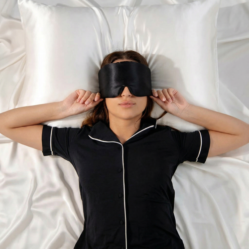 Black Jade Silk Sleep Eye Mask